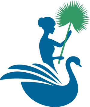 Saraswati Goddess Silhouetteon Swan PNG Image