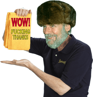 Sarcastic Thanks Towel Presentation PNG image with transparent background