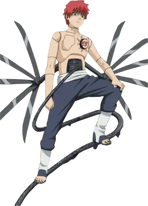 Sasori Puppet Master Anime Character PNG Image