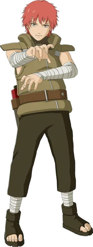 Sasori Standing Pose Naruto Anime PNG Image