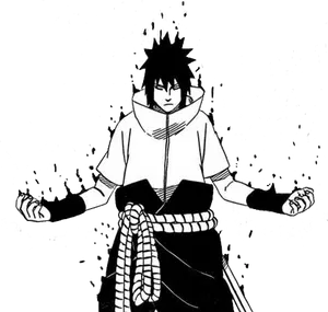 Sasuke Meditationin Darkness PNG Image