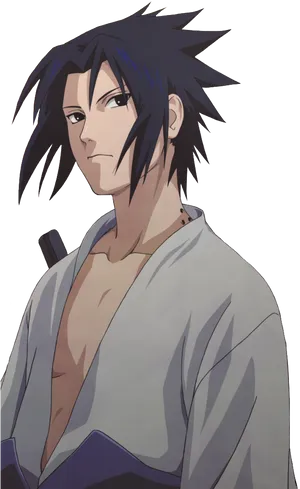 Sasuke Uchiha Anime Portrait PNG Image