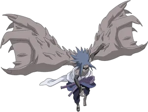 Sasuke Uchiha Cursed Seal Transformation PNG Image