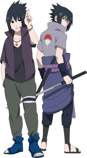 Sasuke Uchiha Evolution PNG Image