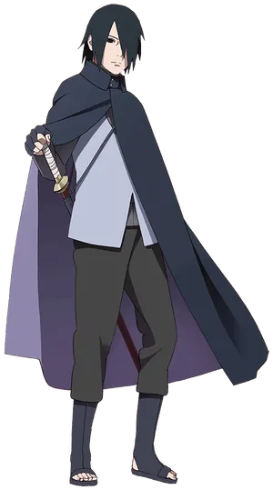 Sasuke Uchiha Readyfor Battle PNG Image