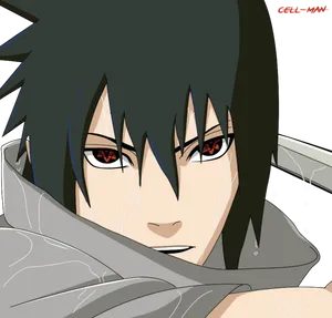 Sasuke Uchiha Sharingan Glare PNG Image