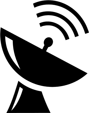 Free Space Sketched Free Satellite Dish Icon - Satellite Dish Clipart, HD Png Download PNG with transparent background