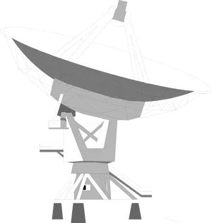 Satellite Dish Vector Illustration PNG Image