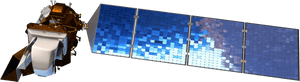 Ldcm Satellite Showing The Instruments And The Solar - Satellite Solar Array Panel, HD Png Download PNG with transparent background