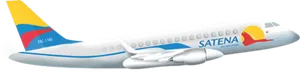 Satena Airlines Aircraft Side View PNG Image