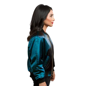 Satin Finish Bomber Jacket Png Uer PNG Image