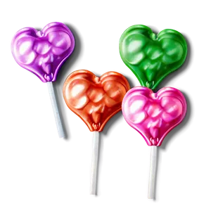 Satin Heart Lollipop Png 06292024 PNG Image