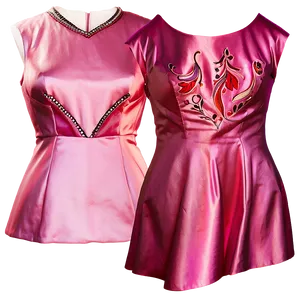 Satin Pink Dress Png 16 PNG Image