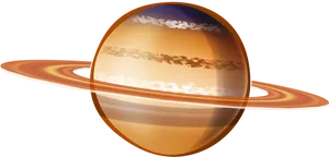 Saturn Planet Illustration PNG Image