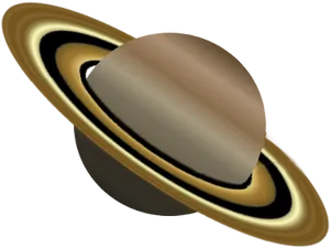 Saturn Planet Rings Illustration PNG Image