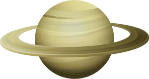 Saturn Planet Rings Illustration PNG Image