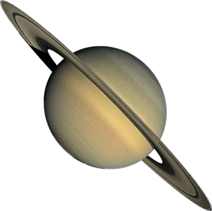 Saturn Planet Rings Isolated PNG image with transparent background