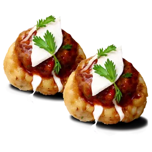 Saucy Meatballswith Creamand Herbs PNG Image