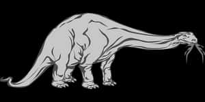 Sauropod Silhouette Art PNG with transparent background