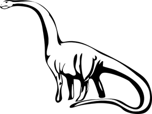 Sauropod Silhouette Art PNG Image