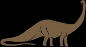 Sauropod Silhouette Graphic PNG with transparent background