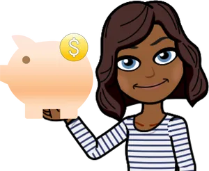 Saving Money Concept Cartoon PNG Image