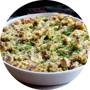 Savory Bread Pudding Green Peas PNG Image