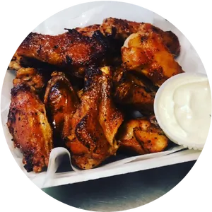 Savory Grilled Chicken Wings PNG Image