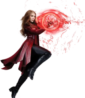 Scarlet Witch Magic Display PNG Image