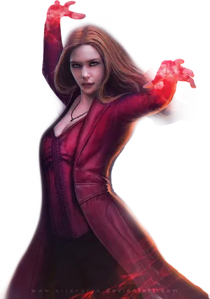 Scarlet Witch Magical Essence PNG Image