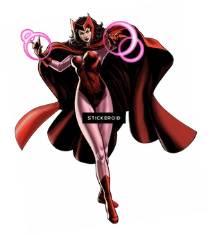 Scarlet Witch Power Pose PNG Image