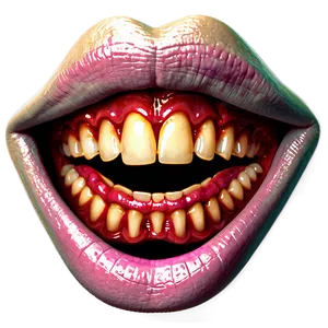 Scary Mouth Design Png Fip48 PNG Image