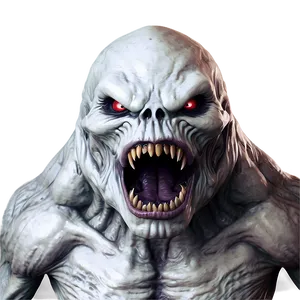 Scary White Monster Drawing Png 16 PNG Image