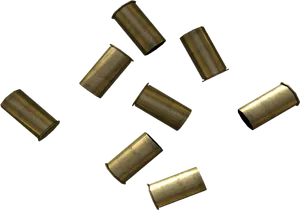 Scattered Bullet Casingson Black PNG Image