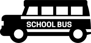 School Bus Silhouette Graphic PNG Image