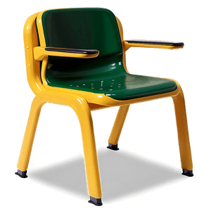 School Chair with Armrest PNG odn PNG