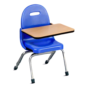 School Chair With Writing Pad Png 06212024 PNG Image