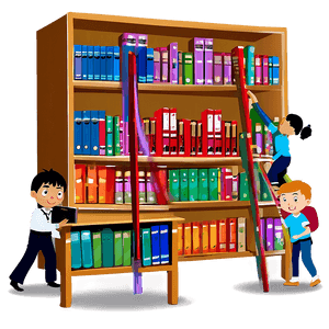 School Library First Day PNG olj PNG