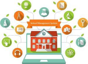 Online Digital Library Management System Software India - School Management System Icon, HD Png Download PNG