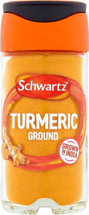 Schwartz Ground Turmeric Spice Jar PNG Image