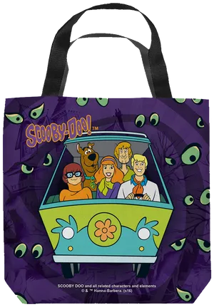 Scooby Doo Mystery Machine Tote Bag PNG Image