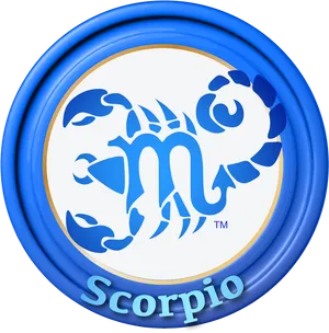 Scorpio Zodiac Symbol Emblem PNG Image