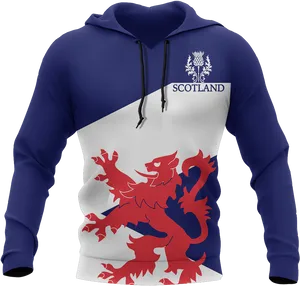 Scotland Lion Rampant Hoodie Design PNG Image