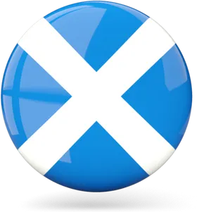 Scottish Flag Badge Design PNG Image