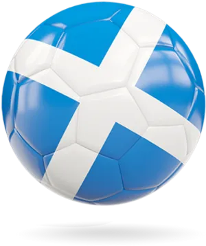 Scottish Flag Football Design PNG Image