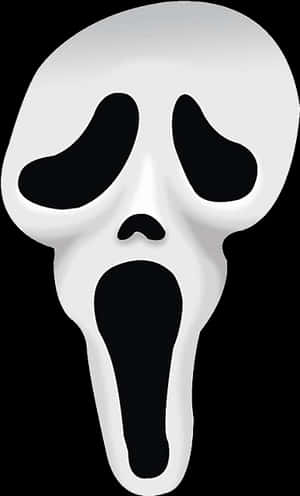 Scream Movie Ghostface Mask PNG image with transparent background