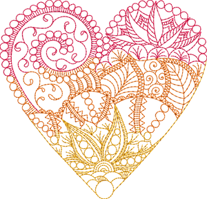 Scribble Png Cute Heart - Zen Doodle Pattern Clipart, Transparent Png PNG image with transparent background