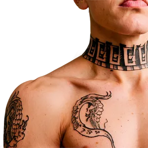 Script Neck Tattoo Imagery Png Pbp PNG Image