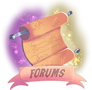 Scrolling Forum Banner PNG Image