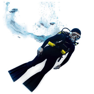 Scuba Diver Action PNG rhw PNG with transparent background